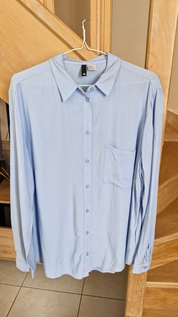 Chemise fluide longue Bleue