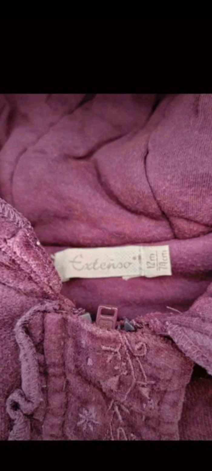 💜Manteau violine hiver 12 mois In Extenso - photo numéro 4