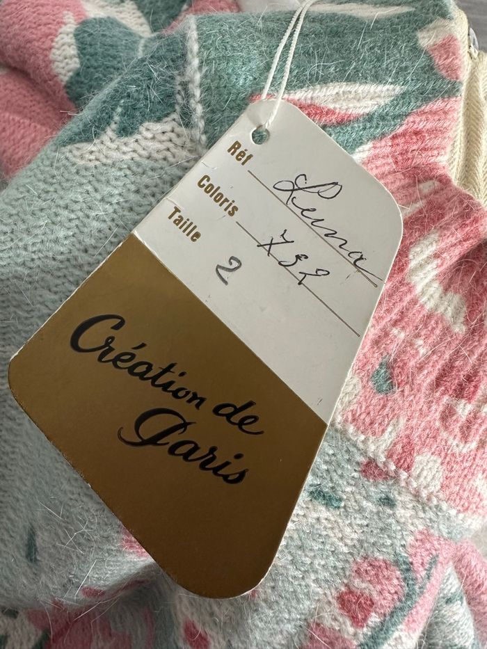 Robe longue à fleurs en cachemire Vintage T38 M - photo numéro 5