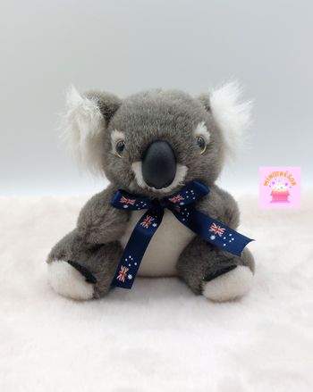 Petite peluche doudou koala gris blanc Australie Ascool 16 cm
