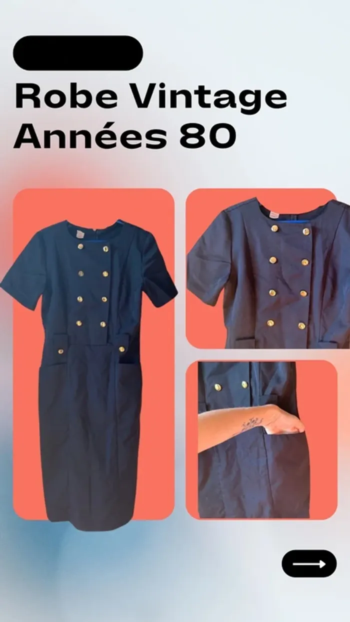 Robe Vintage Eighties Années 80 - photo numéro 2