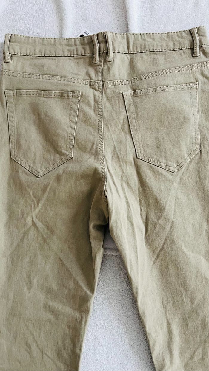 Pantalon homme Gémo Taille 40 chino stretch beige/gris greige - photo numéro 4
