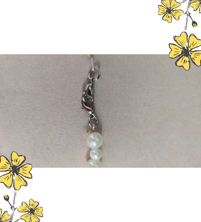 Collier vintage perles blanches effet nacré – Années 80/90 - photo numéro 7