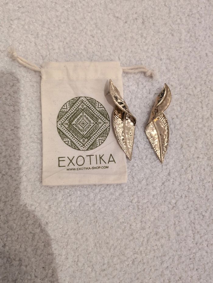 Boucle d oreille feuille - photo numéro 4