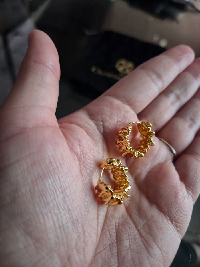 Boucles d'oreilles dorées cxl by Christian Lacroix - photo numéro 5