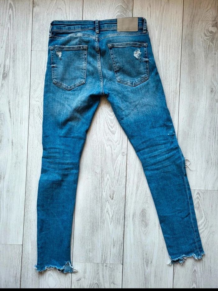 Jean Bershka Homme 36 – slim destroy bleu brut – style déchiré tendance – coupe ajustée - photo numéro 10
