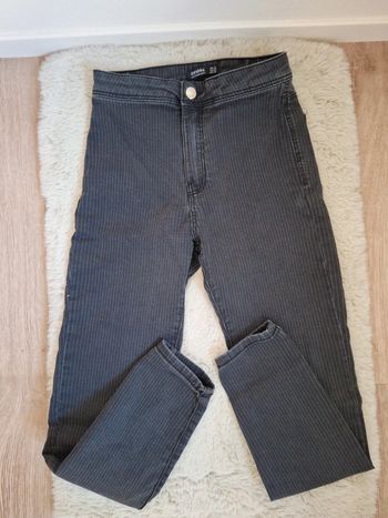 Pantalon t36 taille haute gris Rayé bershka #F36S-217