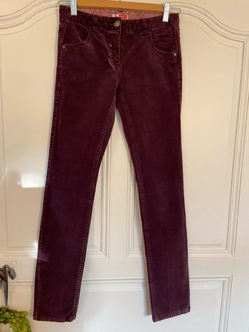 Slim velours prune DPAM 14 ans
