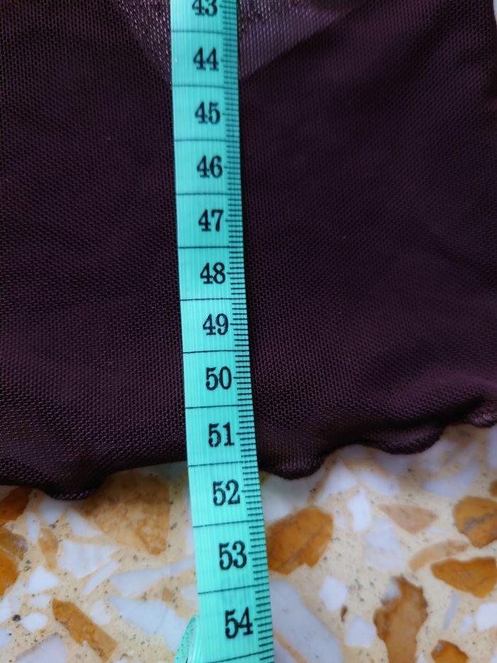 Haut en tulle neuf marron Dasy taille S - photo numéro 3