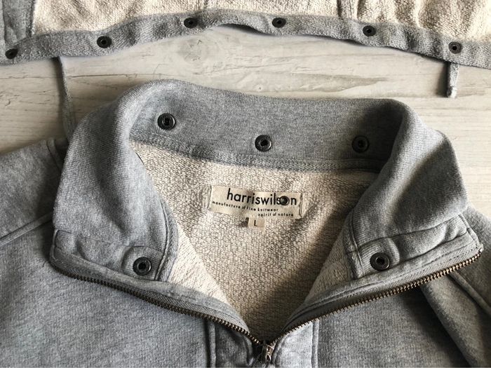 Sweat-shirt gris clair à capuche avec poches « harris wilson » T L - photo numéro 9