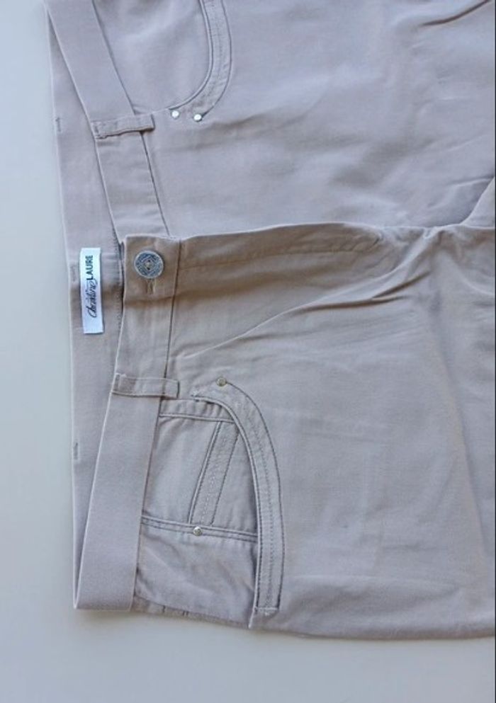 pantacourt femme beige - photo numéro 3