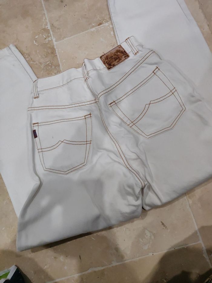 Jean Caroll blanc vintage taille haute T40 - photo numéro 6