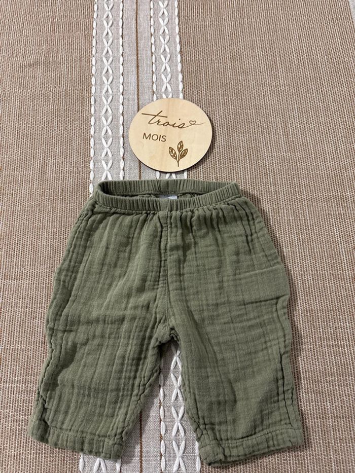 Pantalon coton fin petit bateau (T 3mois)