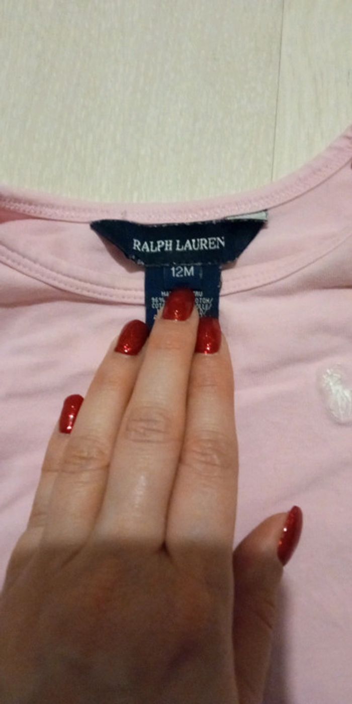 Tee-shirt rose pâle Ralph Lauren - photo numéro 3