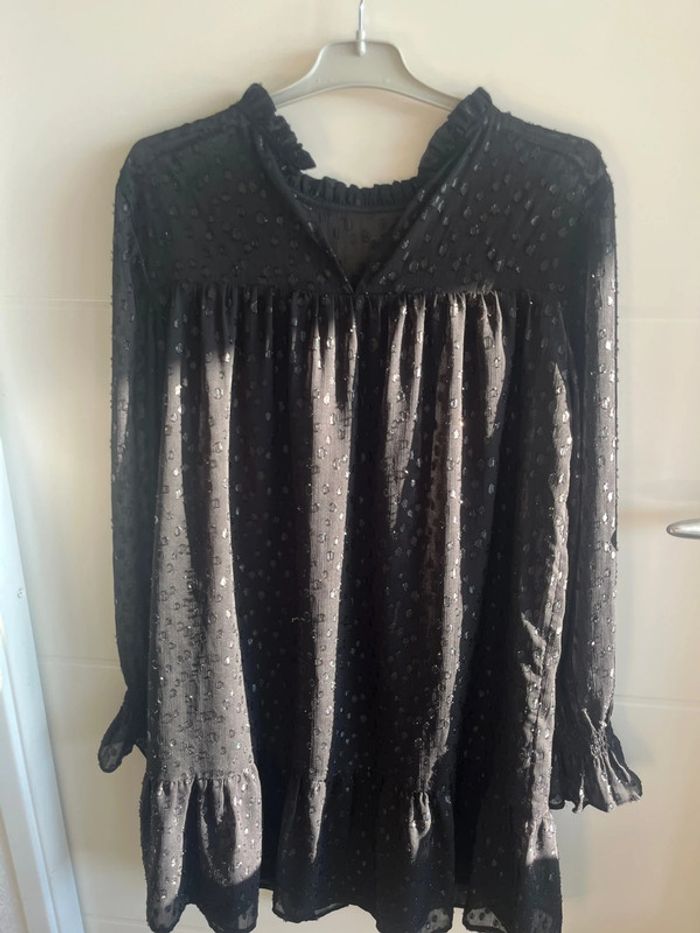 Robe noire Etam plumetis brillant - photo numéro 7