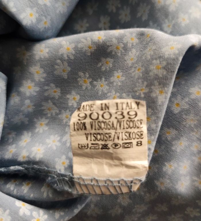 Robe midi fleurie bleu ciel  Taille unique - photo numéro 10