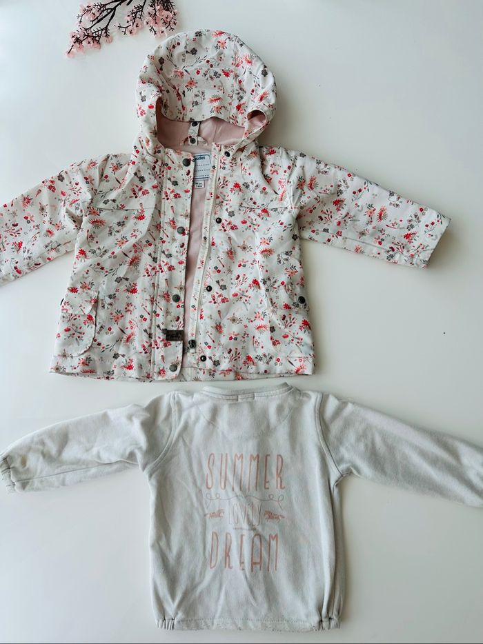 Parka/Veste fleurie 2 en 1 Vertbaudet fille 3 ans - photo numéro 2