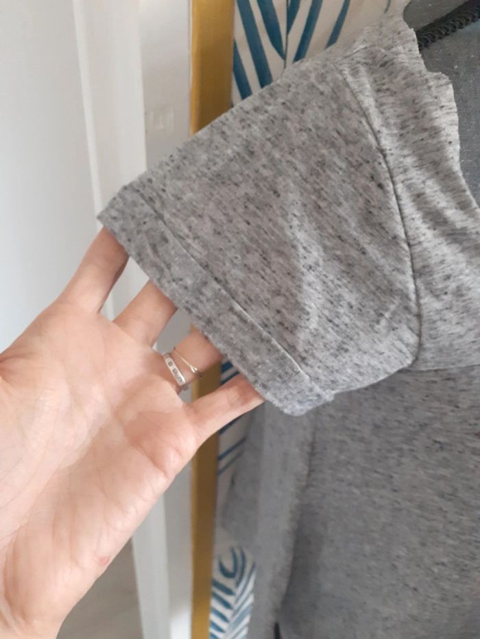 Tee-shirt manches courtes gris M - photo numéro 2