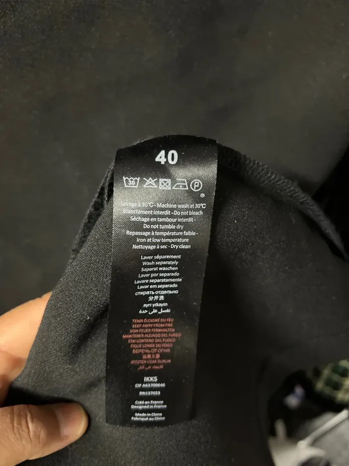Robe Droite Noire IKKS Taille 40 - photo numéro 7