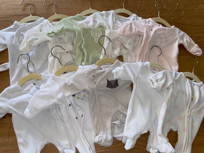 Lot de 10 pyjamas prématuré