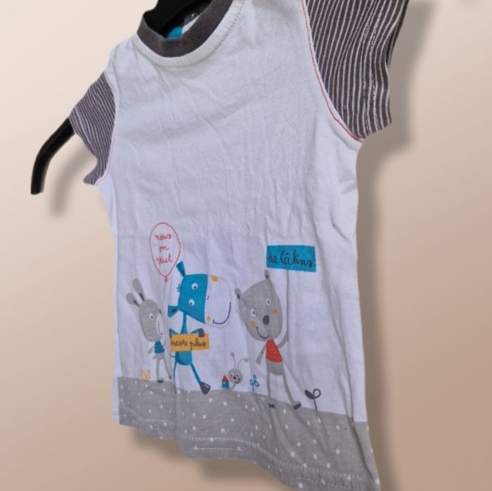 T-shirt manches courtes blanc - Orchestra - Taille 6 mois - photo numéro 2