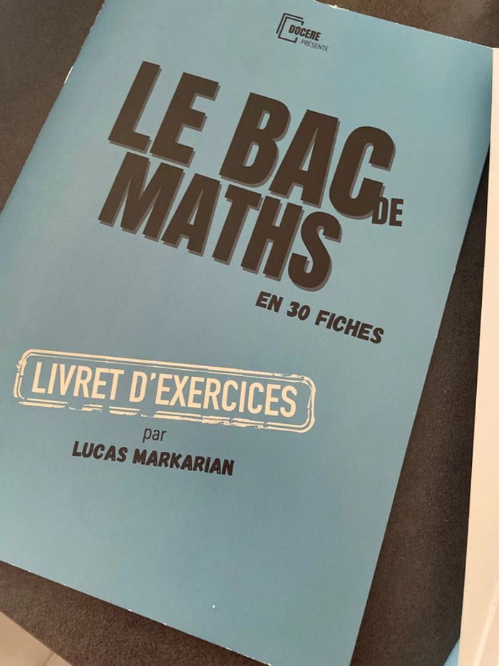 Le bac de maths 30 fiches Lucas markarian terminale spécialité - photo numéro 4
