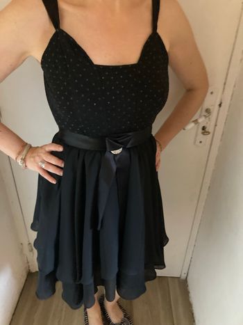 Robe de soirée noire avec strass taille 36