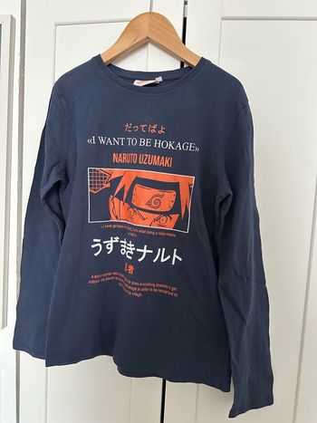 T-shirt manches longues naruto shippuden taille 12 ans très bon état Marine/orange