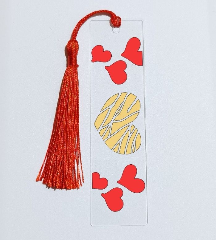 Marque page en cœur