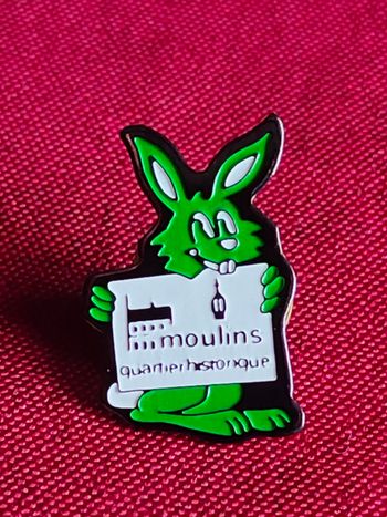 Pin's lapin vert 