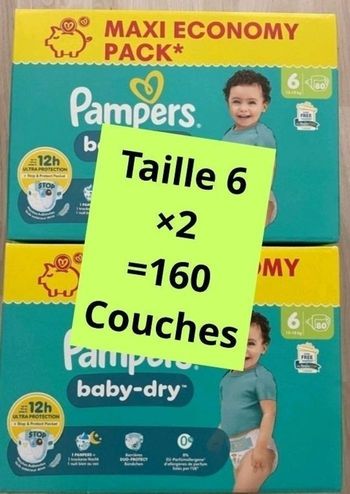 Couches pampers taille 6