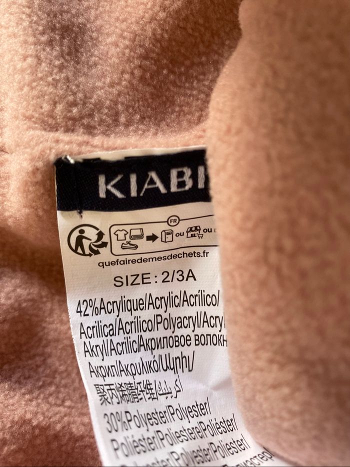 Bonnet pompon rose doublé polaire 2/3 ans kiabi - photo numéro 5