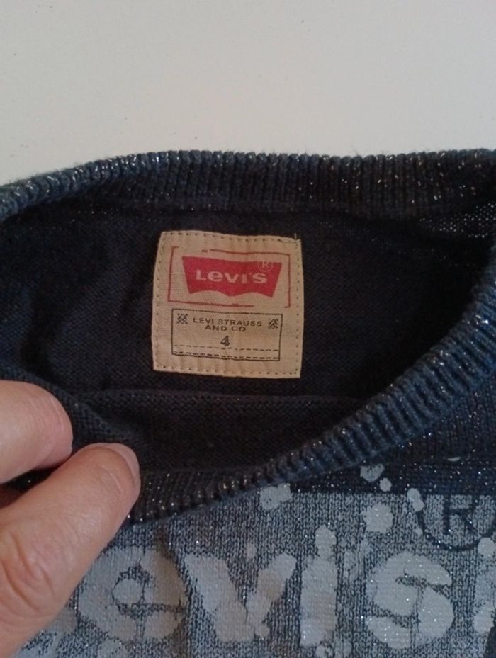 Pull fin paillettes fille Levi's taille 4 ans - photo numéro 4