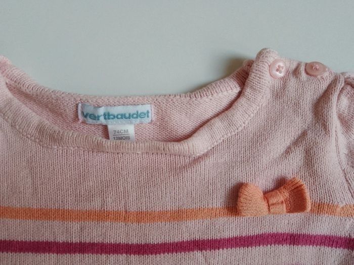 Pull fille Vertbaudet 12 mois - photo numéro 2