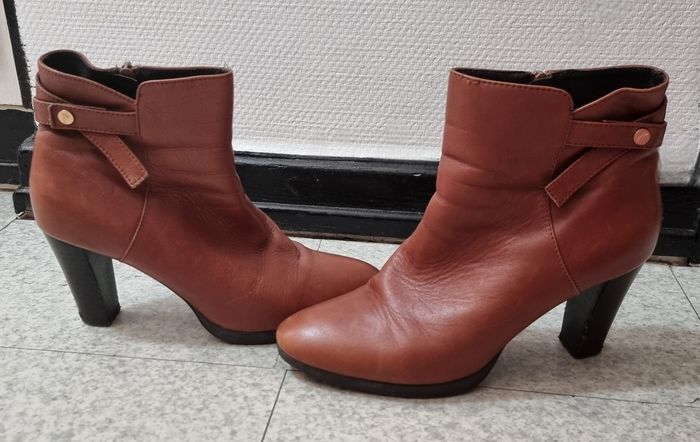 Bottines cuir camel - photo numéro 4