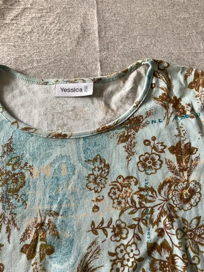 Tee-shirt manches longues fleuri Yessica – Taille M - photo numéro 4