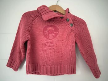 Pull épais Vertbaudet rose en 2ans