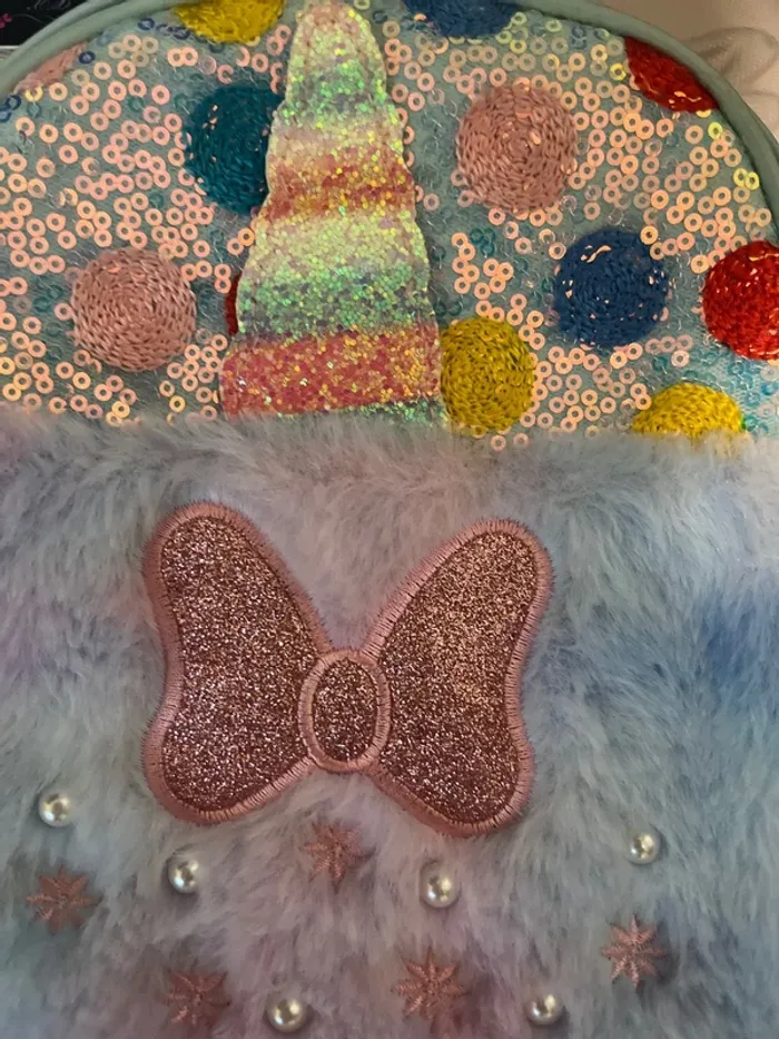 Petit sac à dos goûter maternelle licorne strass - photo numéro 2