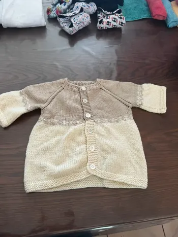 Gilet tricoté main
