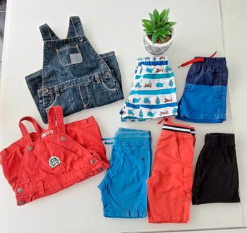 Lot de 2 salopettes et 5 shorts