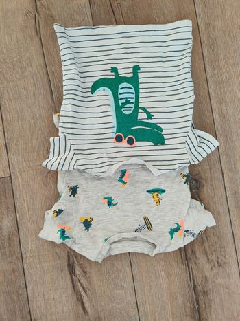 Lot de 2 tee-shirt 6 mois
