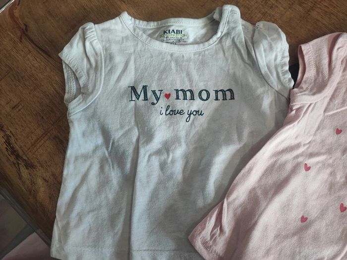 Lot tee shirt fille 3 mois - photo numéro 3