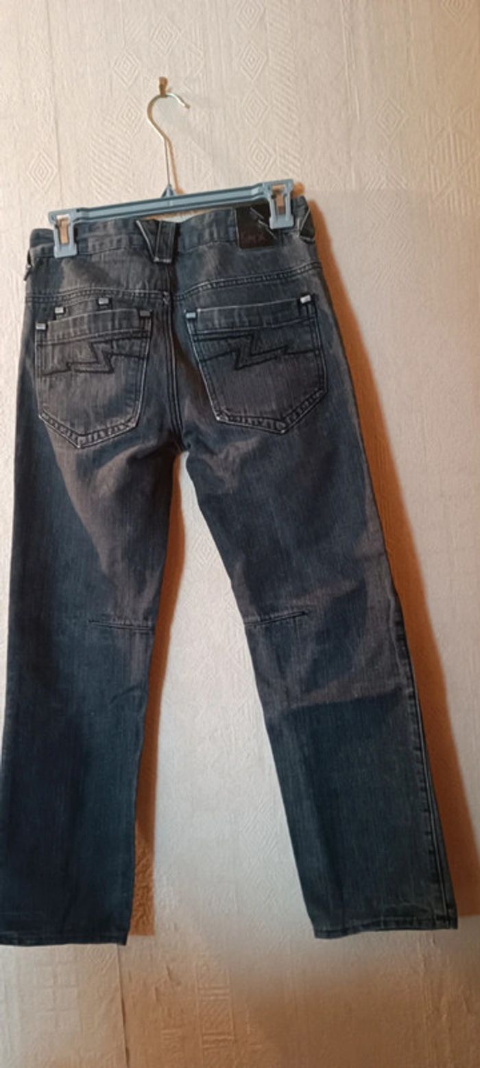 Jeans délavé gris fille 10 ans - photo numéro 2