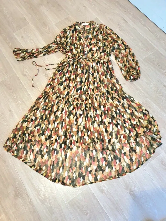 Robe longue légère motifs automnales taille s-m - photo numéro 7