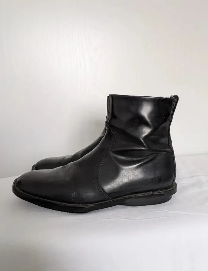 Bottines en cuir noir - Hogan - taille 7,5 (41) - photo numéro 2