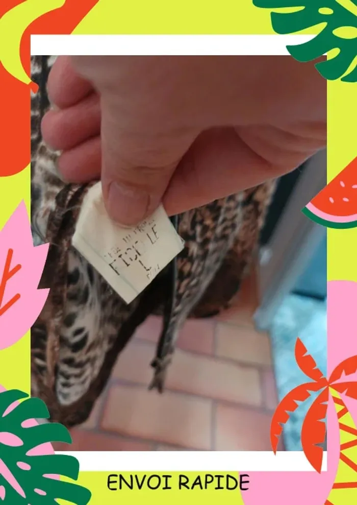 Veste blazer, motif léopard, plume ect taille L - photo numéro 7