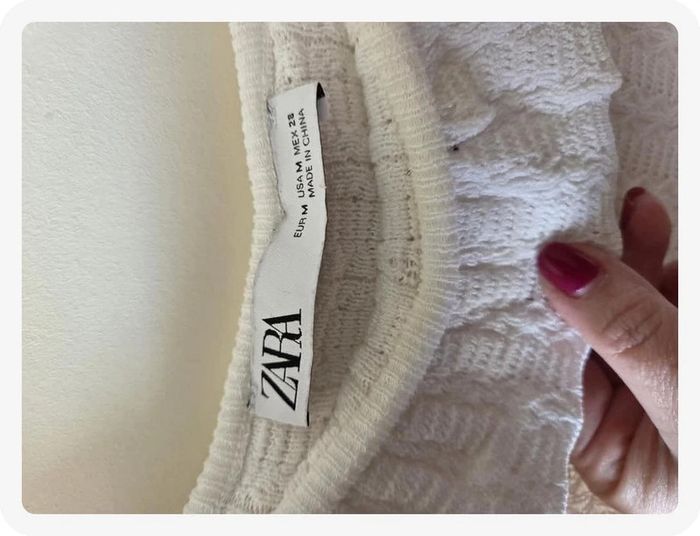 tops court Zara blanc taille M - photo numéro 4