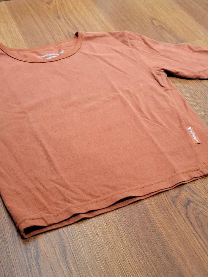 Pull léger manches longues Petit Béguin Bio – 36 mois / 98 cm – terracotta - photo numéro 3