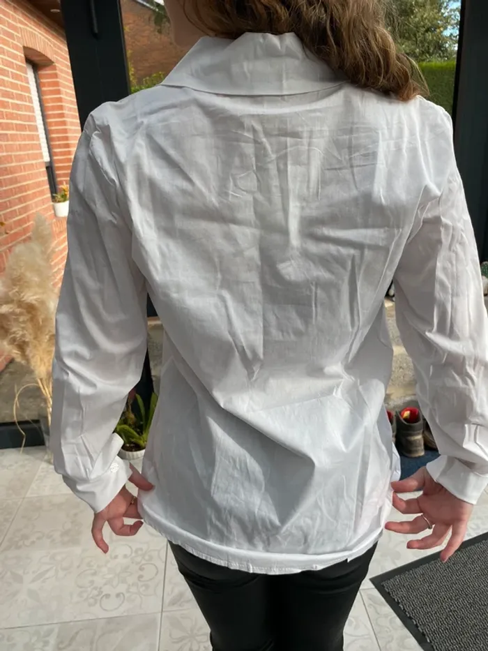 Chemise ou chemisier blanc, femme, taille L - photo numéro 2