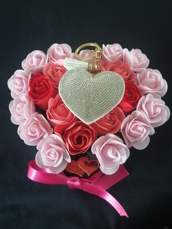 Porte clef Cœur strass 